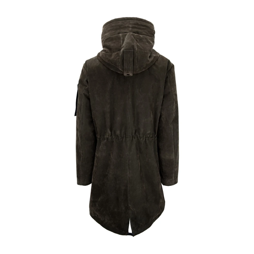 Peuterey Heren ritsjas met knoop Green Heren