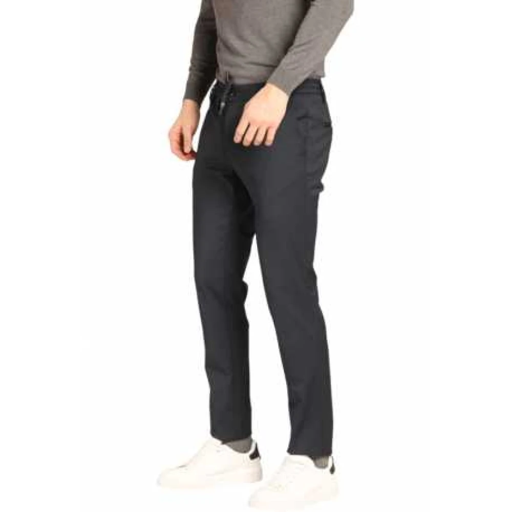 Mason's Navy Jogger Chino Milano Stijl Broek Blue Heren