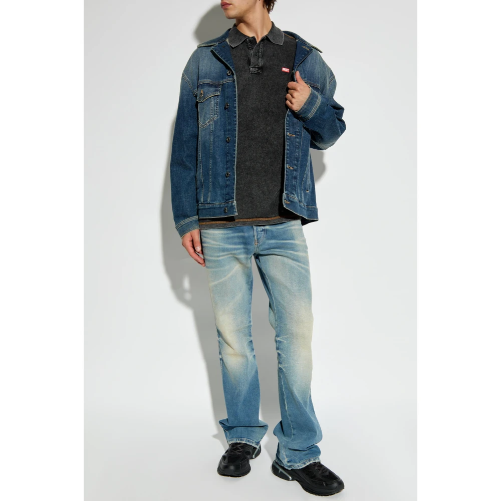 Diesel Polo `T-Swind` Gray Heren
