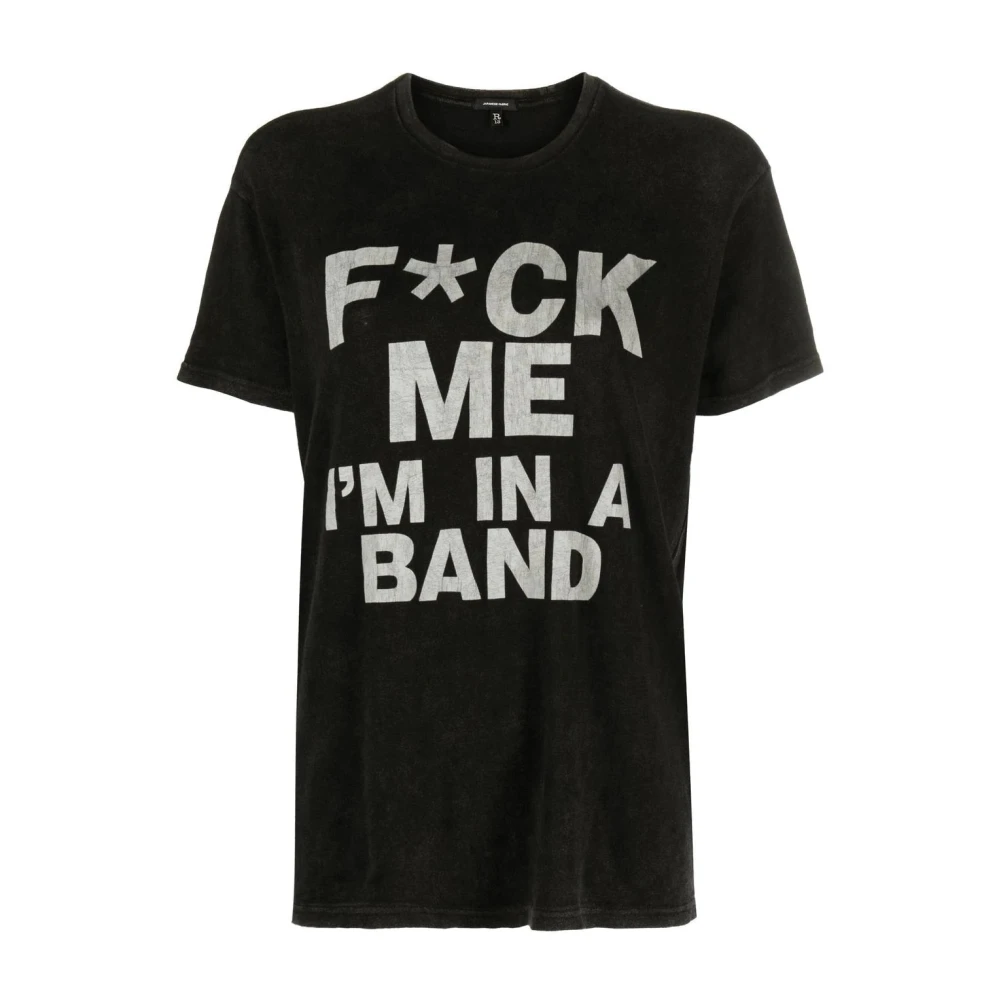 R13 Band Clean T-Shirt Black Dames