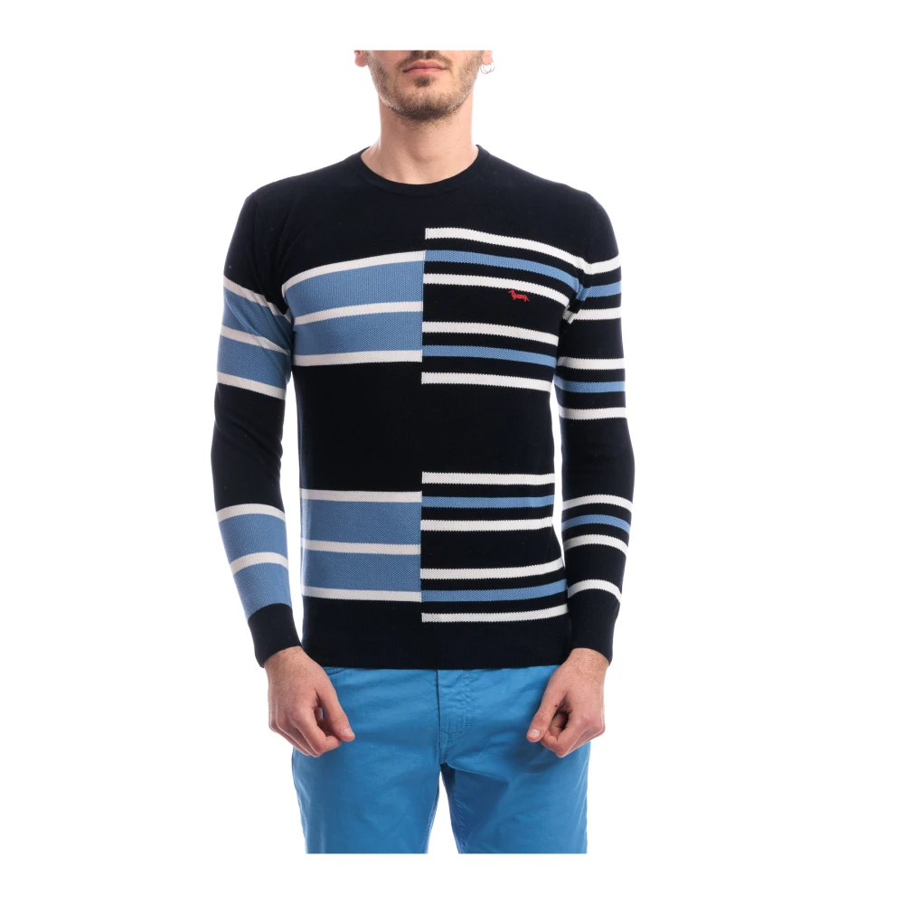 Harmont & Blaine Men's Blue Round-Neck Knitwear