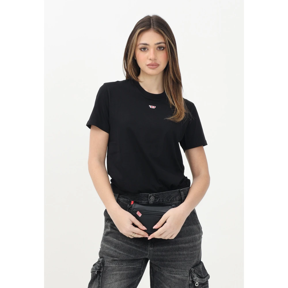 Diesel Zwart T-shirt met korte mouwen Essential Black Dames