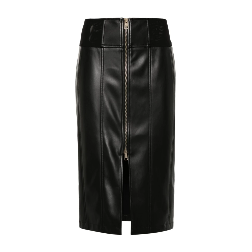 Liu Jo Elegante Zwarte Midi Rok Black Dames