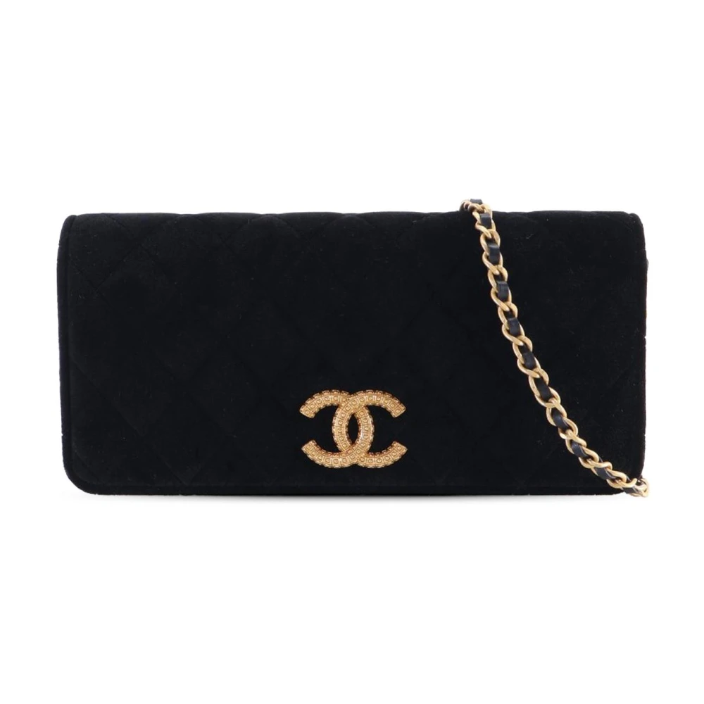 Chanel Vintage Women's Black Vintage Cross Body Bags, One Size, Pre-Owned Chain Wallet
