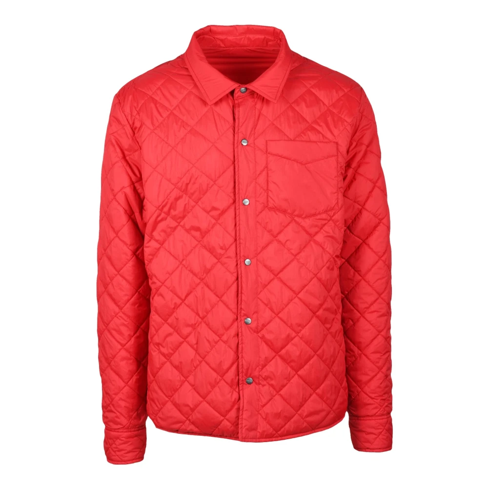 Husky Original Gewatteerd Polyester Jack met Drukknoopsluiting Red Heren