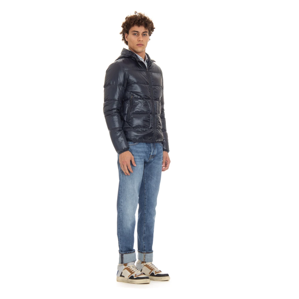 Herno Blauwe Puffer Jacket Blue Heren