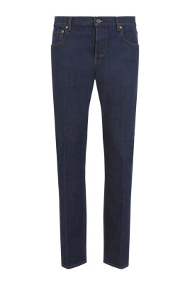 morkbla-tapered-bomullsjeans
