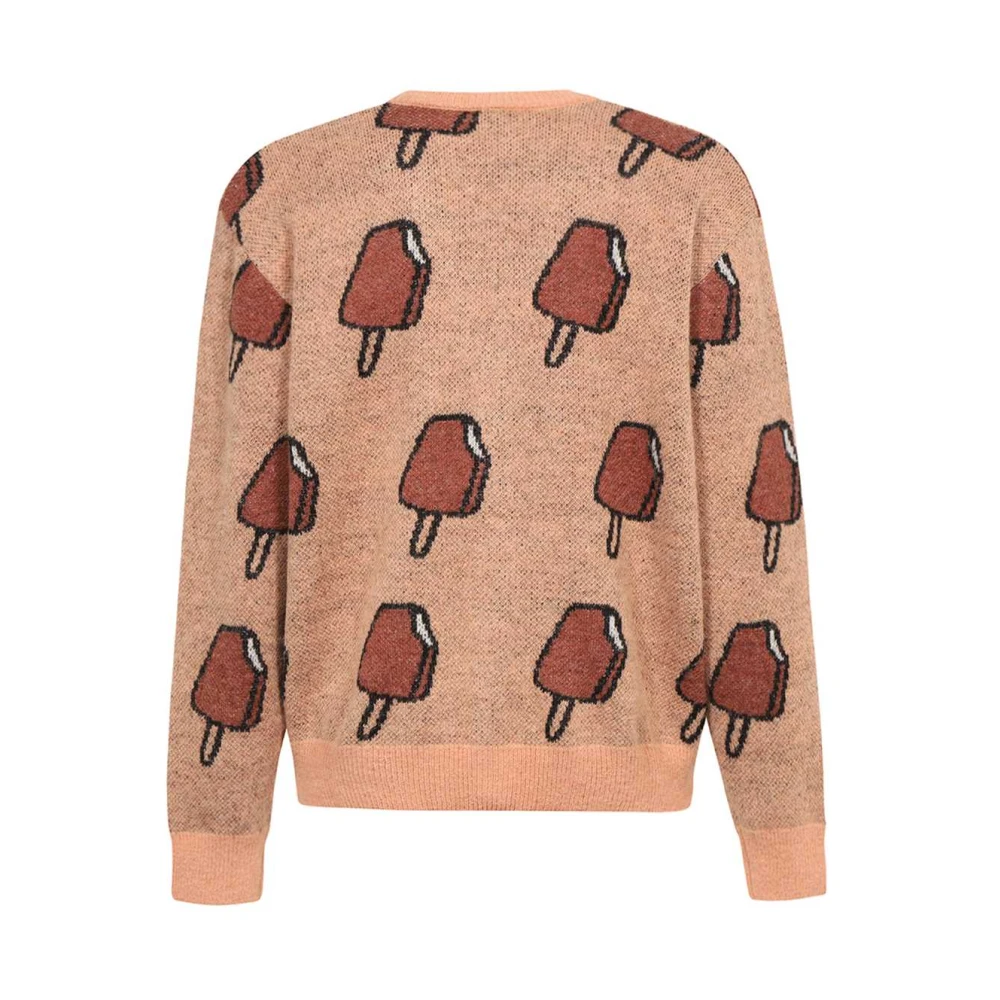 Icecream Jacquard Cardigan met Ribboorden Multicolor Heren