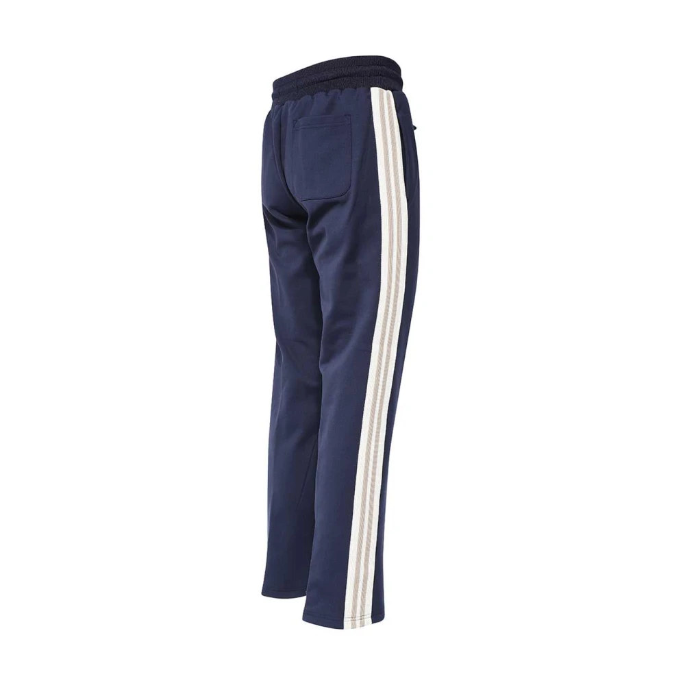 Les Deux Track Pants met Gebreide Inzetstukken Blue Heren