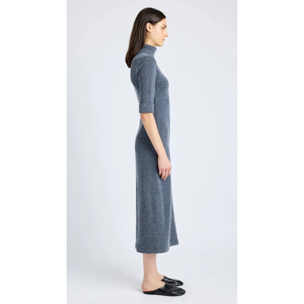 Proenza Schouler Boucle Rib Cerine Jurk met Turtleneck Gray Dames