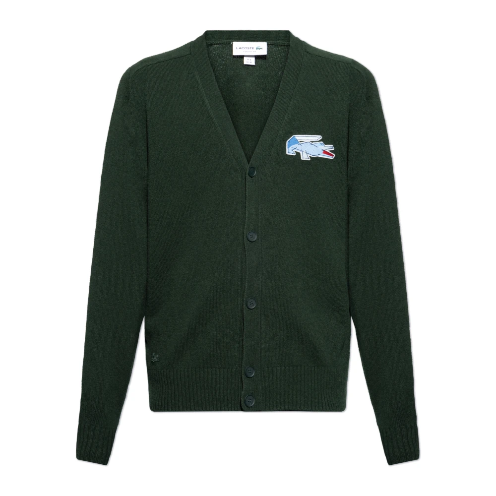 Lacoste Vest met logo-vormige patch Green Heren