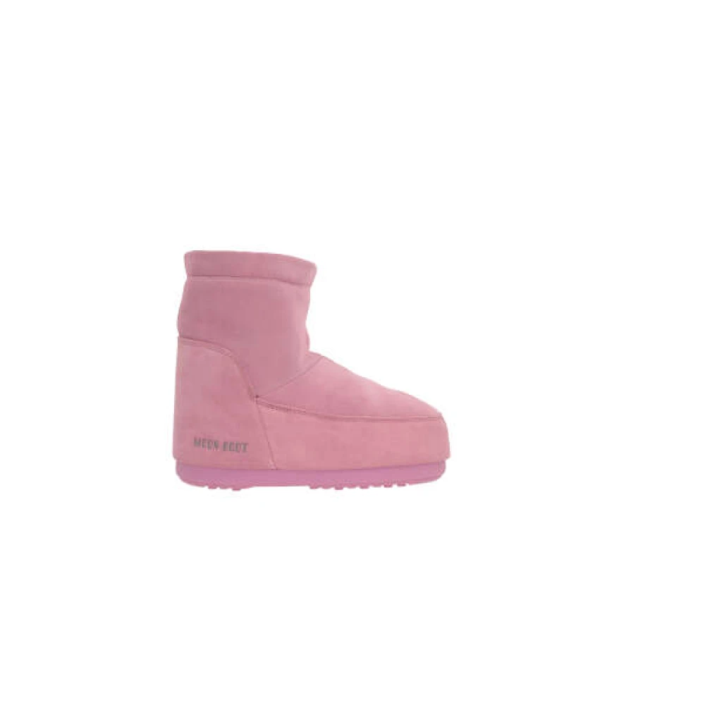 Moon boot Roze Suède Sneeuwlaarzen Pink Dames