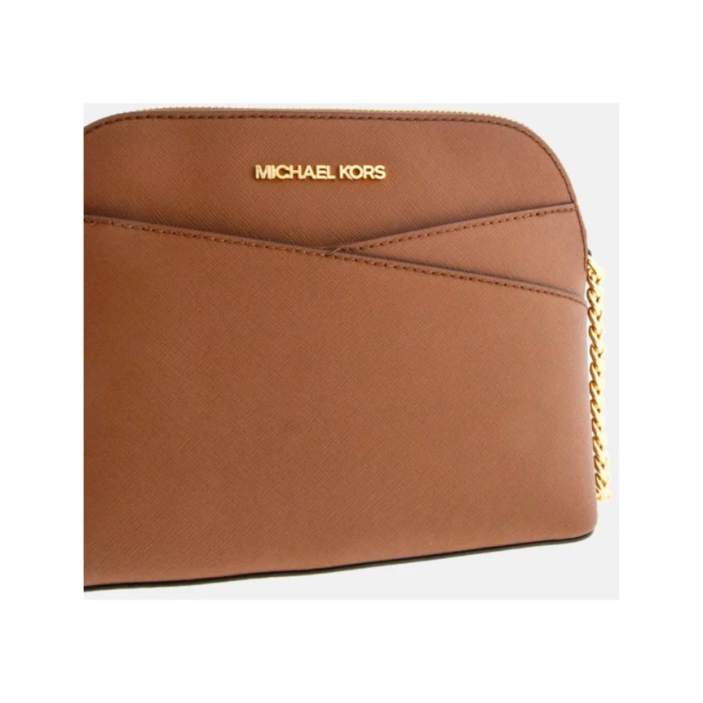 Michael Kors Dome Jet Set Crossbody Bag Brown Dames