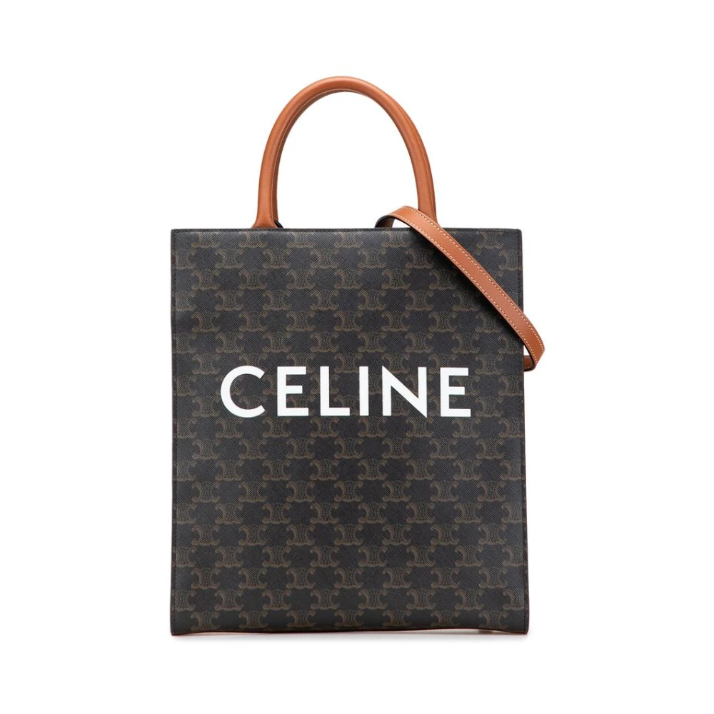 Celine Vintage Women's Brown Pre-Owned Vertical Tote Bag