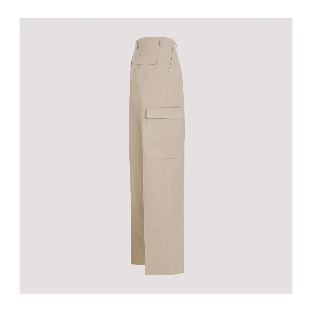 SPORTMAX Straight Trousers Beige Dames