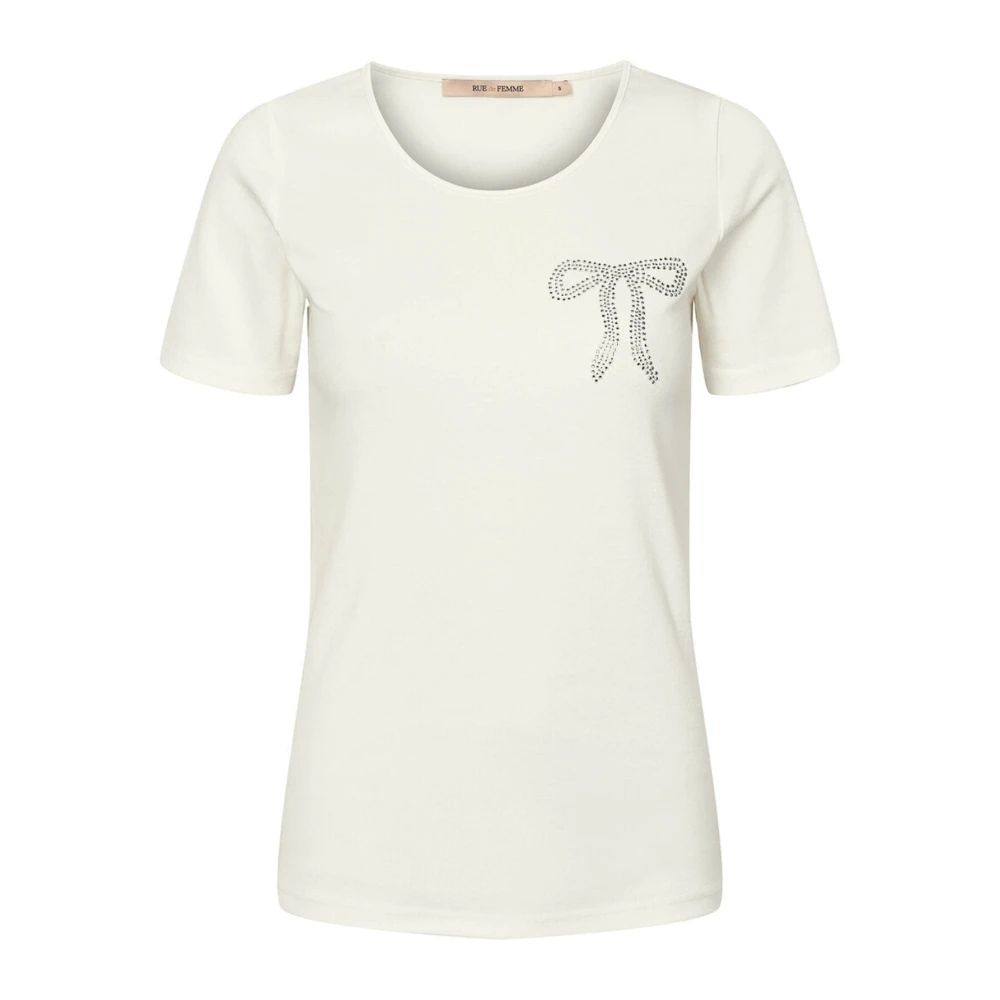 RUE de Femme Elegante Geborduurde T-shirt Off White Dames