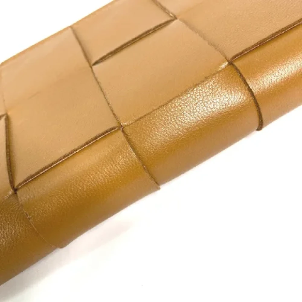 Bottega Veneta Vintage Pre-owned Leather wallets Beige Dames