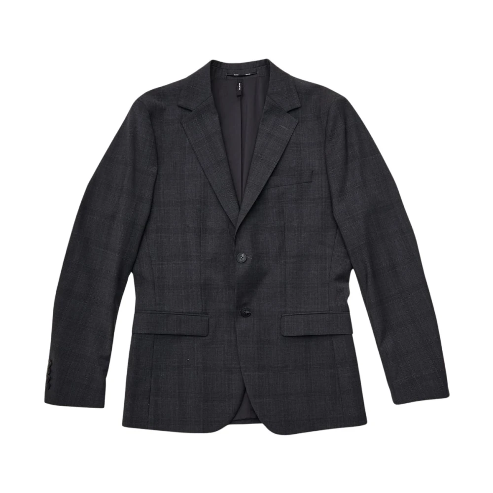 Selected Homme Slim Check Donkergrijze Blazer Gray Heren