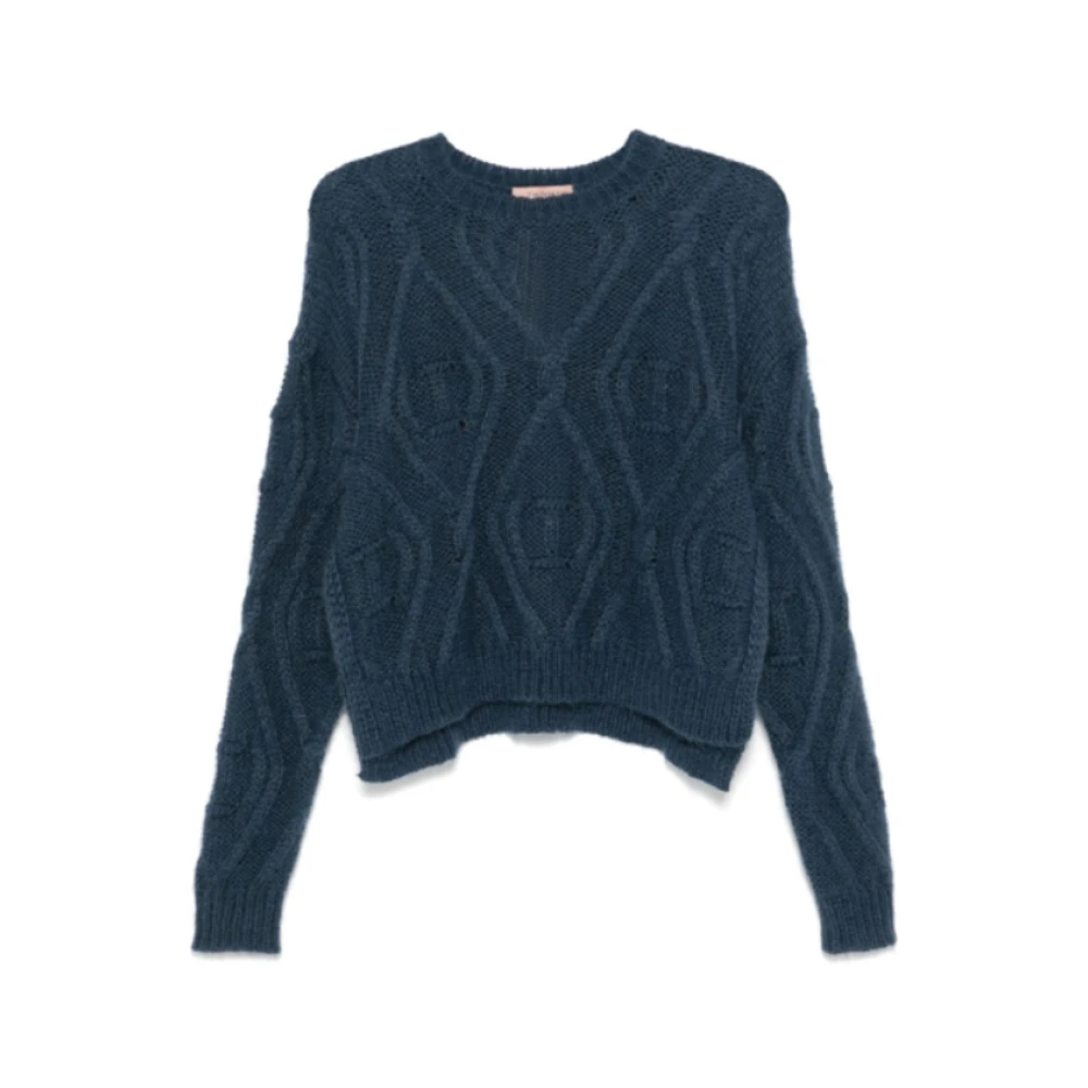 Twinset Stijlvolle Sweater Set Blue Dames