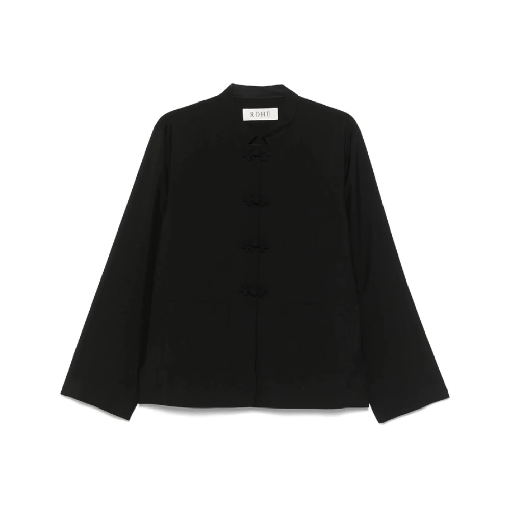 Róhe Black Toggle Jacket - Female - Light Jackets - S - Jackets