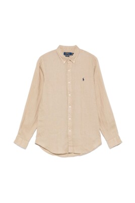 beige-button-down-shirt-with-pony-motif