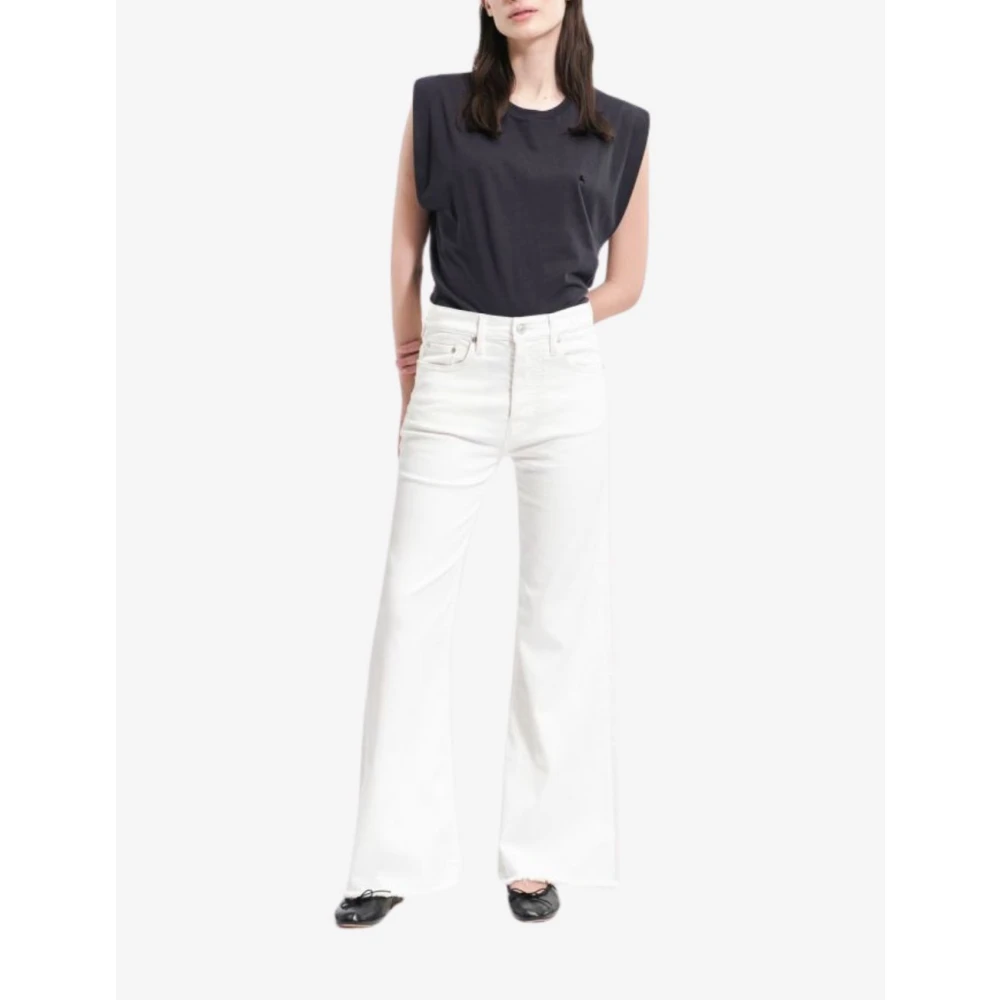 Cycle Witte Flared Jeans met Hoge Taille White Dames