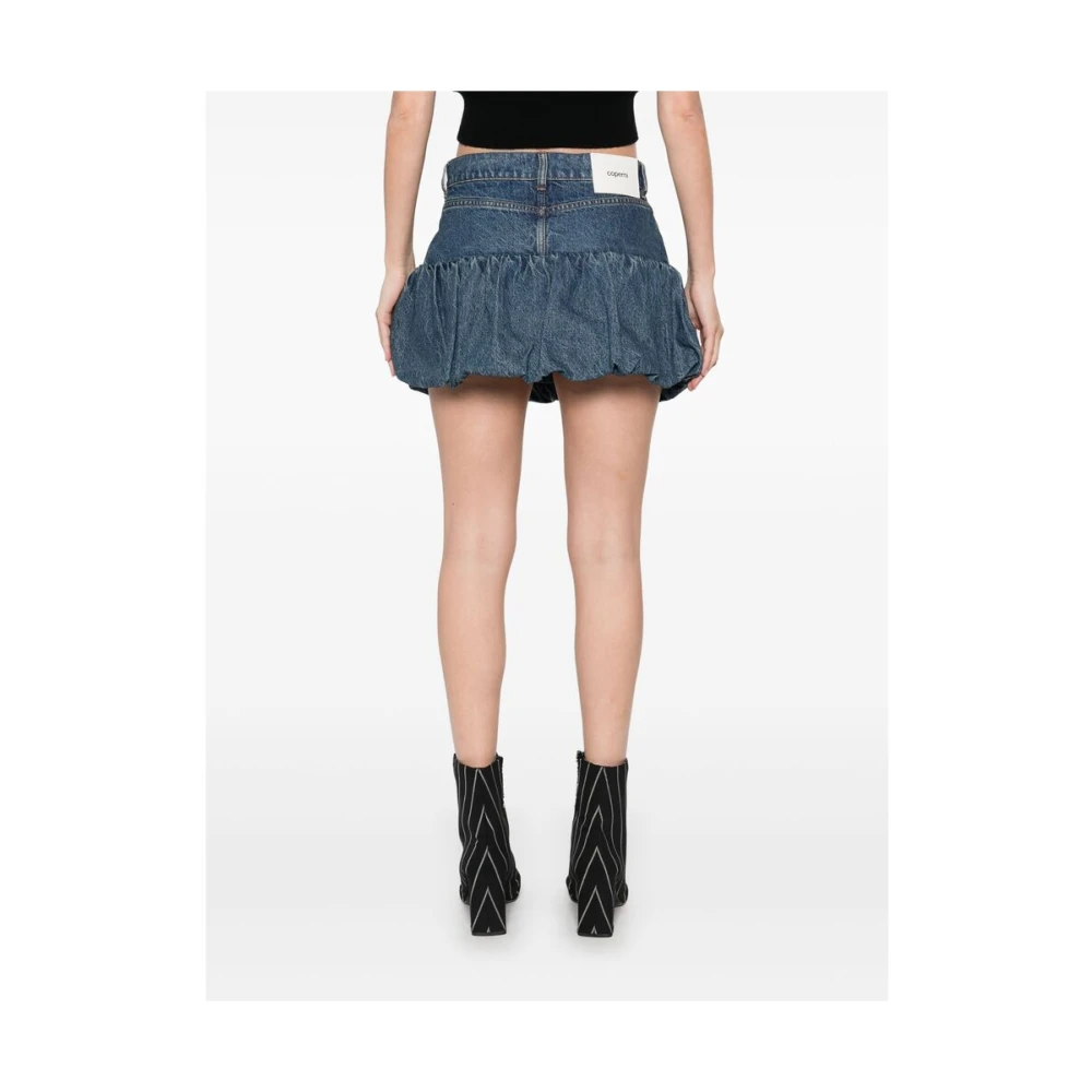 Coperni Indigo Blauwe Rok met Zakken Blue Dames
