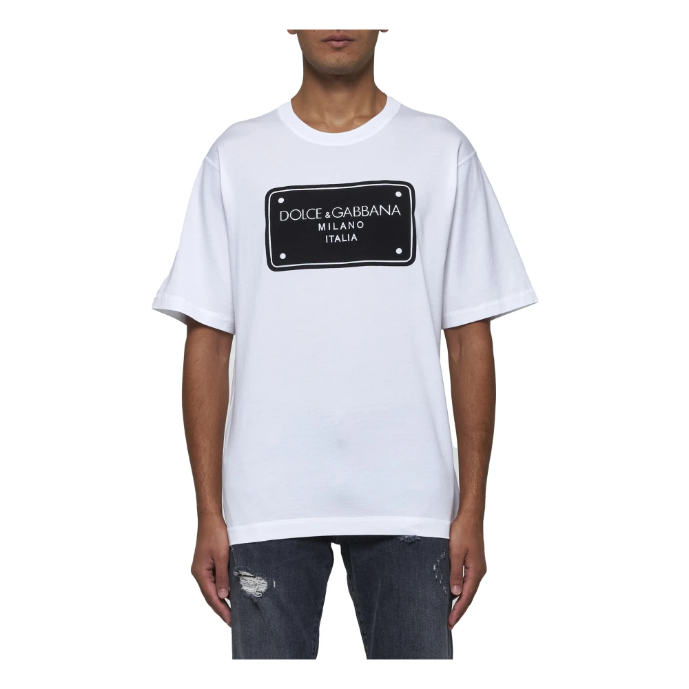 Dolce & Gabbana Stijlvolle T-shirts en Polos Collectie White Heren