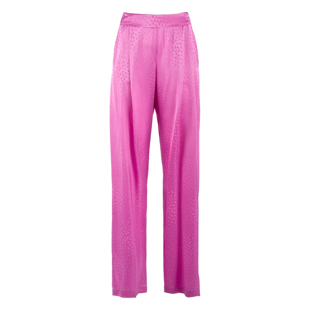 Nenette Jacquard Fluid Broek Pink Dames