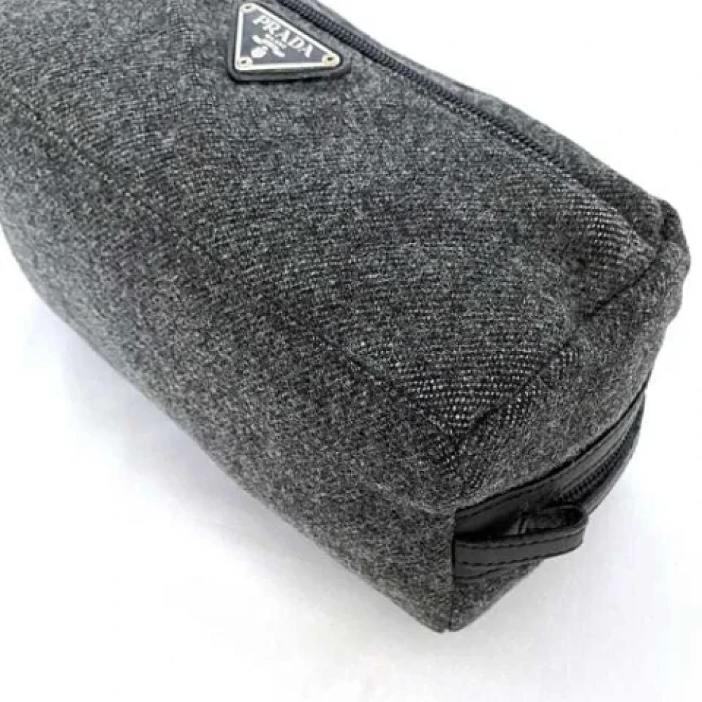 Prada Vintage Pre-owned Nylon prada-bags Gray Dames