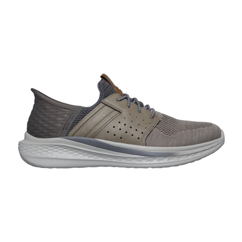 Skechers Men's Beige Comfortable Slip-Ins With Heel Pillow