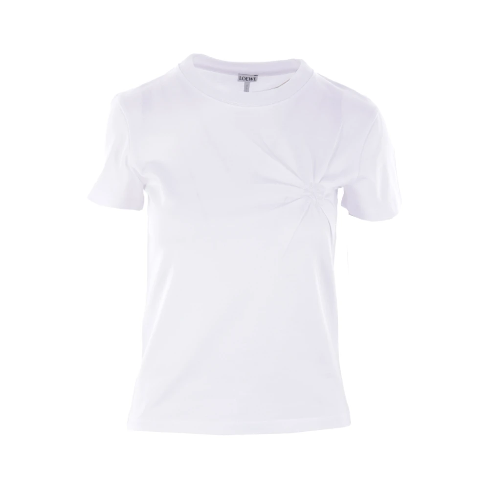 Loewe Witte T-shirt met Anagram Logo White Dames