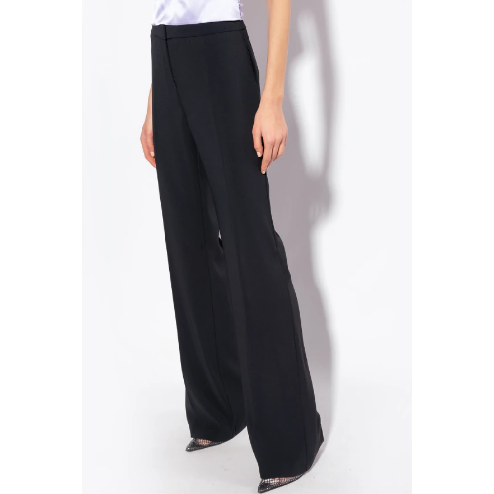pinko Wijde Pijp Zwarte Broek Black Dames