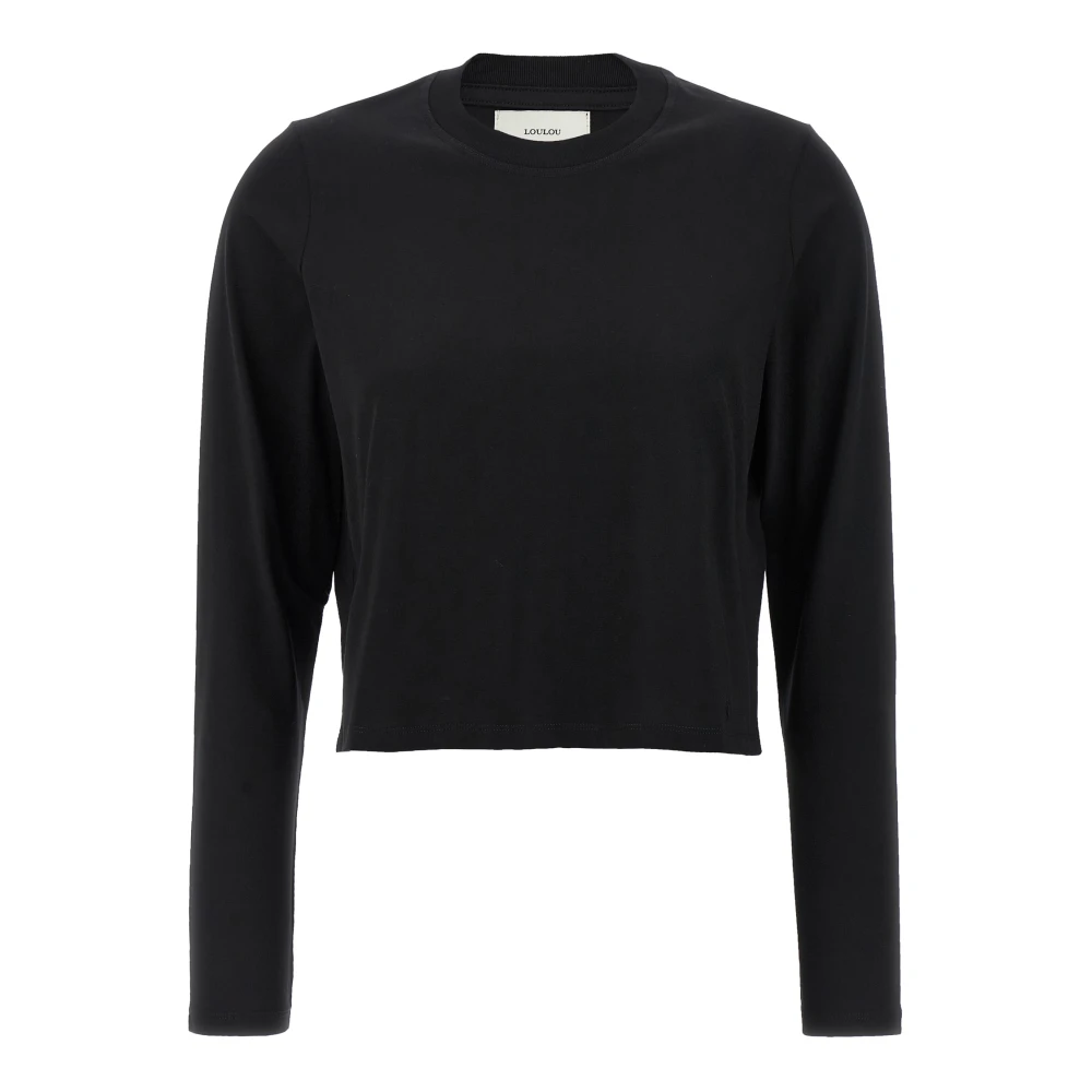Loulou Studio Women's Black Long Sleeve T-Shirts, S, Masal Long Sleeve T-Shirt