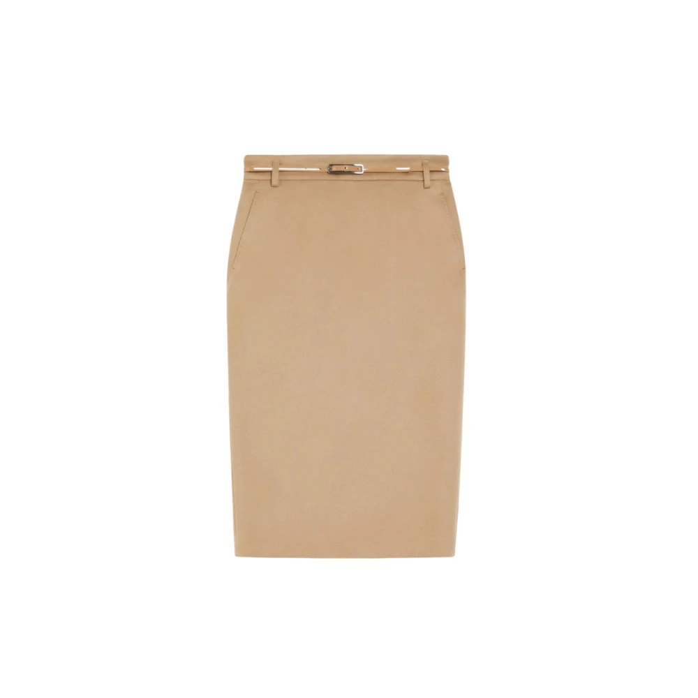 Max Mara Elegante Ginseng Rok Brown Dames
