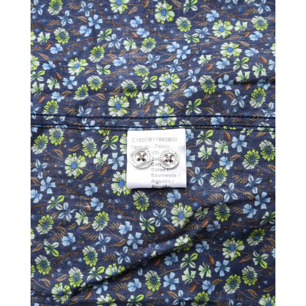 Daniele Alessandrini Basic Overhemd Blue Heren