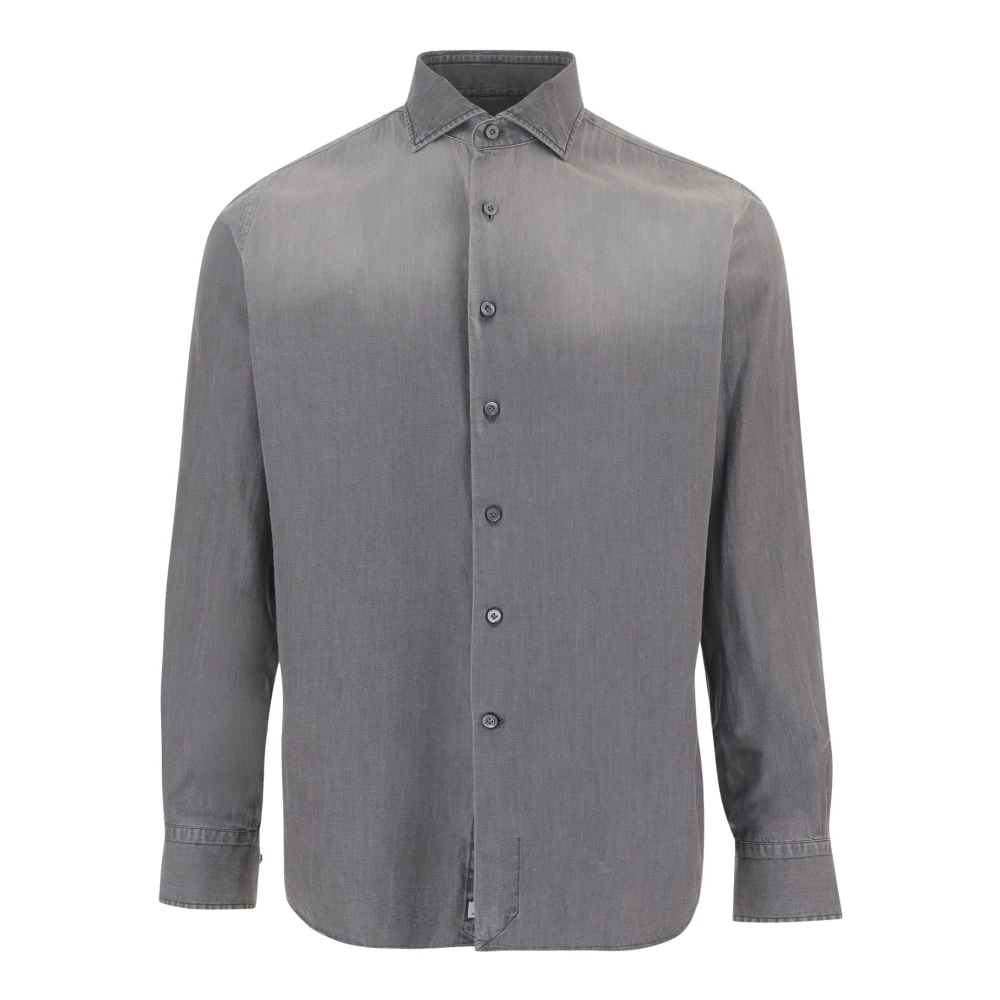 Alessandro Gherardi Men's Gray Cotton Shirt