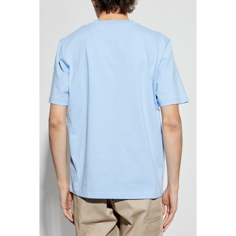 Moncler T-shirt met logo Blue Heren