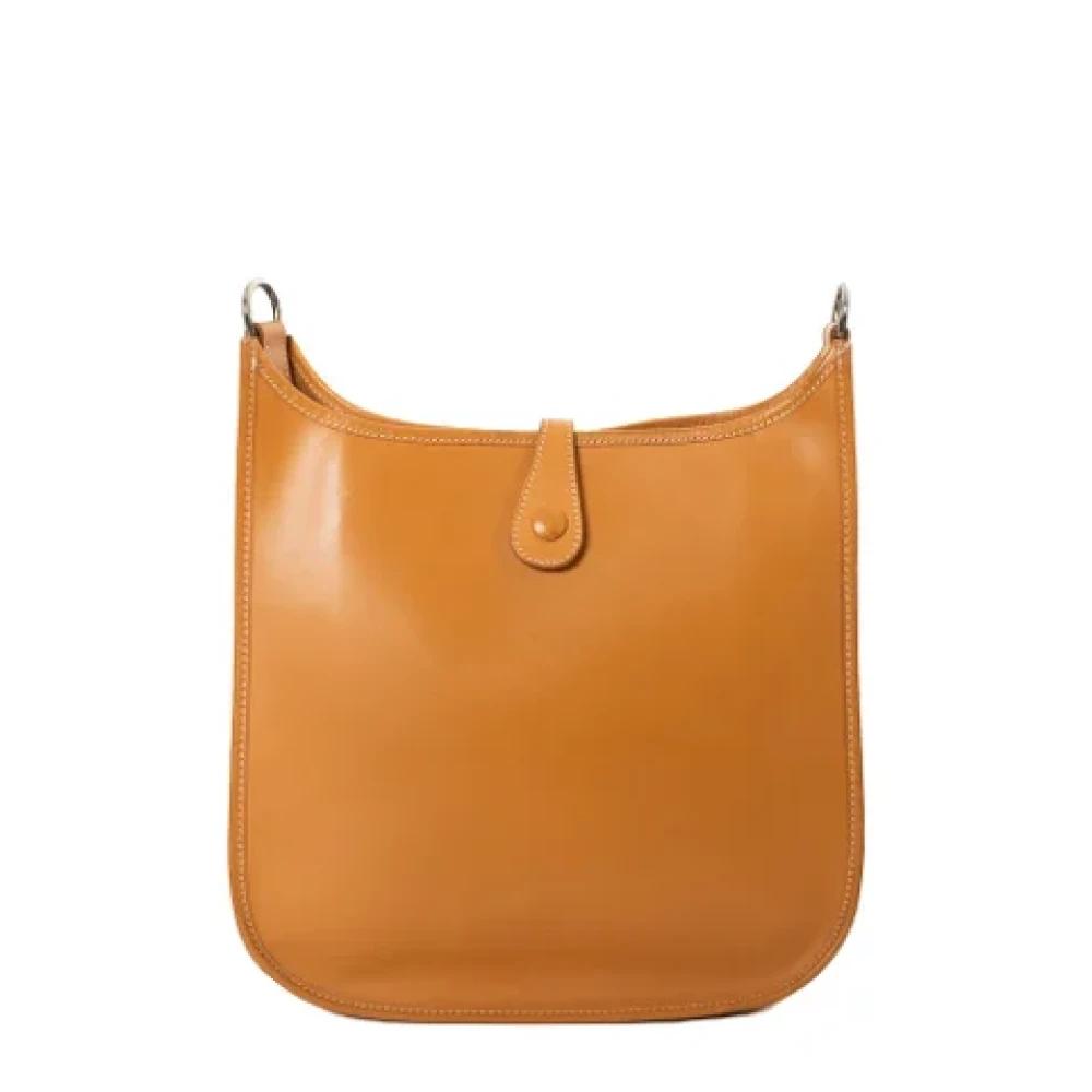 Hermès Vintage Pre-owned Leather shoulder-bags Beige Dames