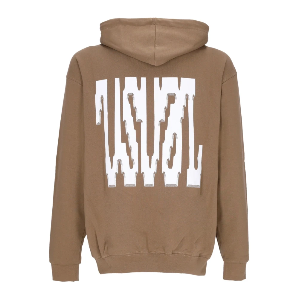 Usual Bruine Heren Digi Hoodie Sweatshirt Brown Heren