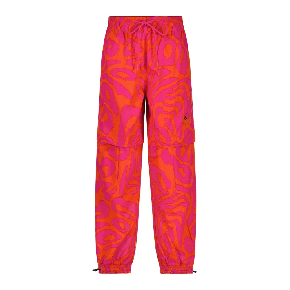 Adidas by stella mccartney Joggingbroek met dierenprint en logo Pink Dames