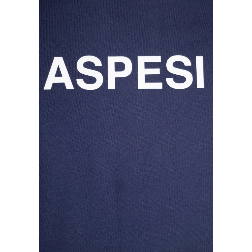 Aspesi Heren Basic T-shirt Blue Heren