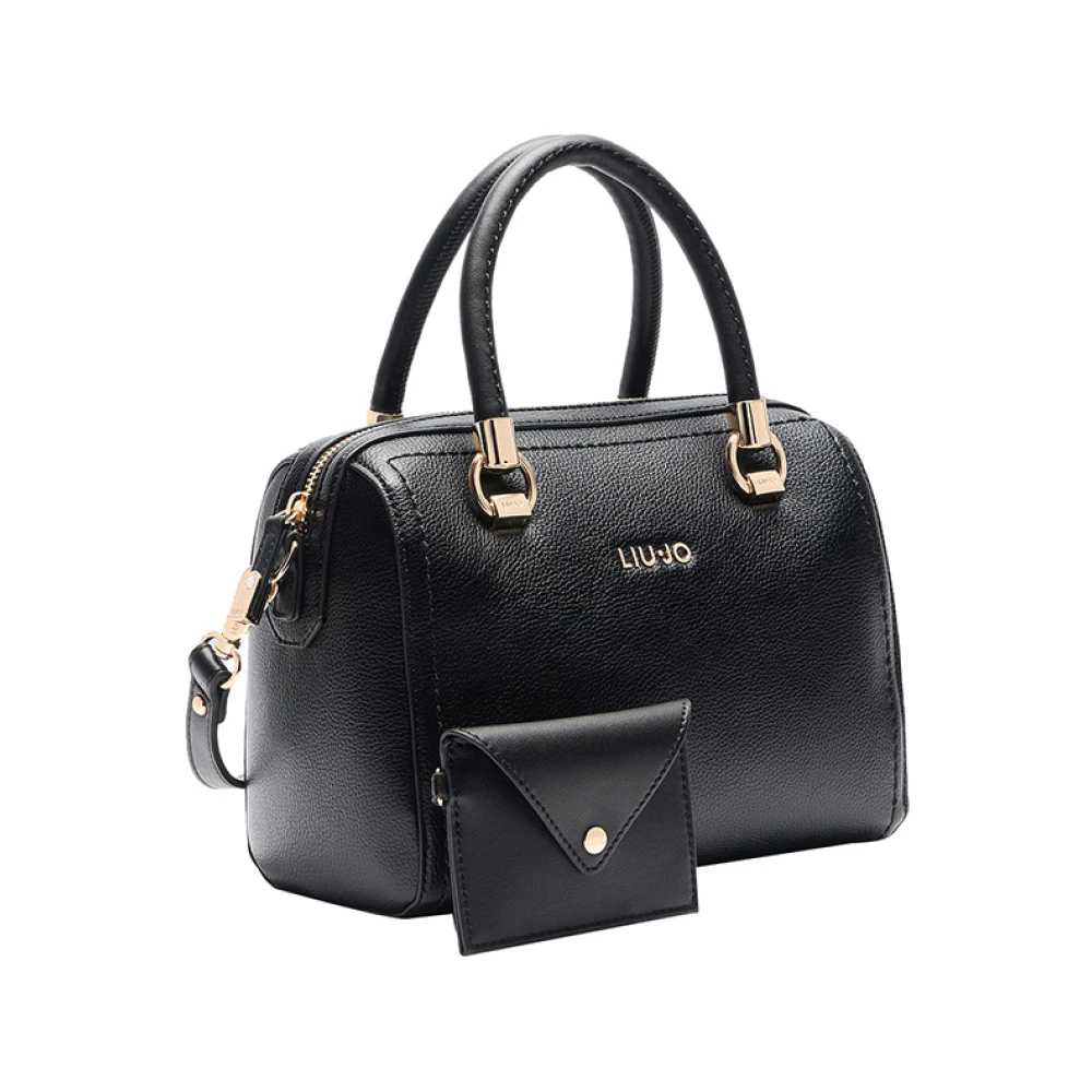Liu Jo Zwarte Shopper Tas met Gouden Details Black Dames