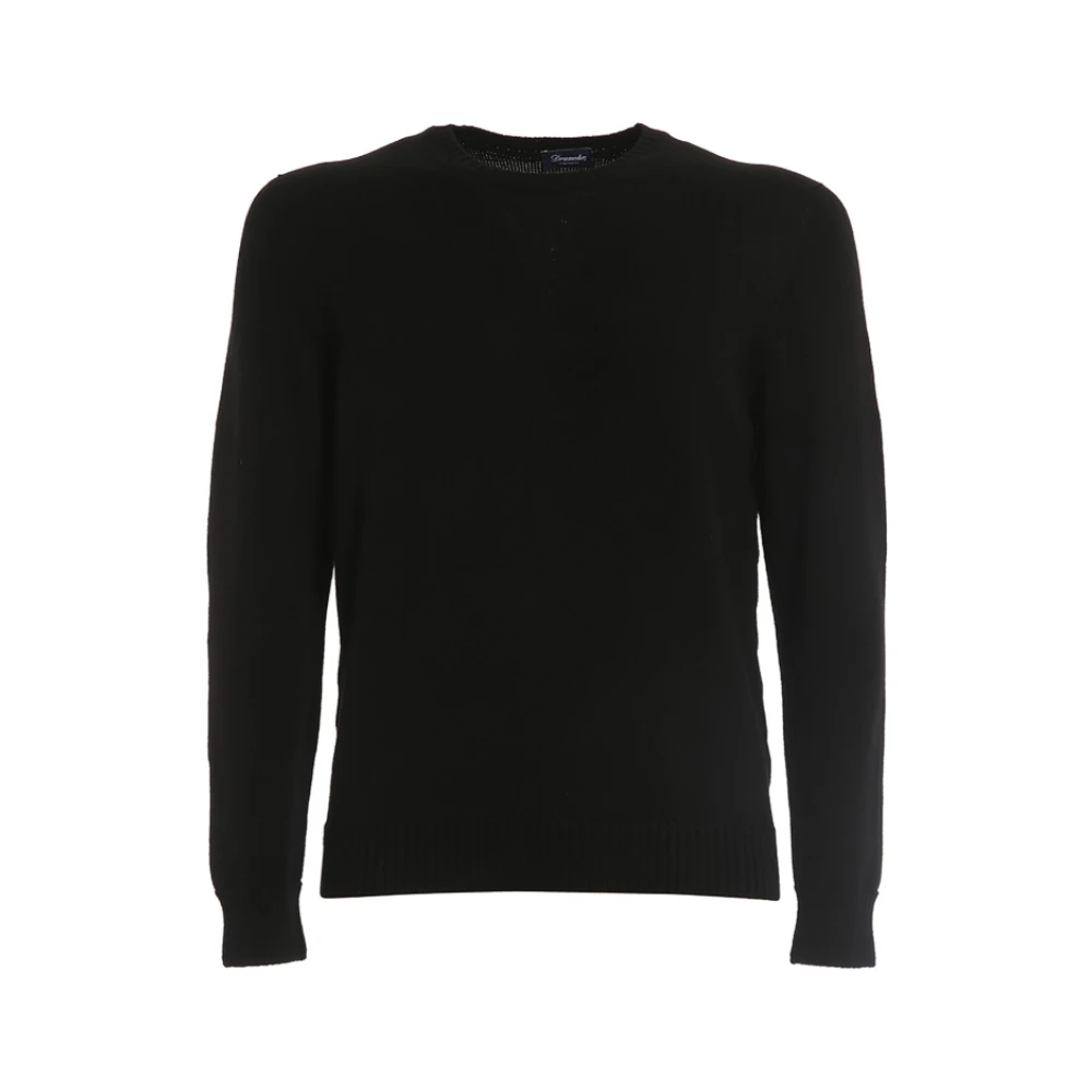 Drumohr Zwarte Crew Neck Sweater Black Heren