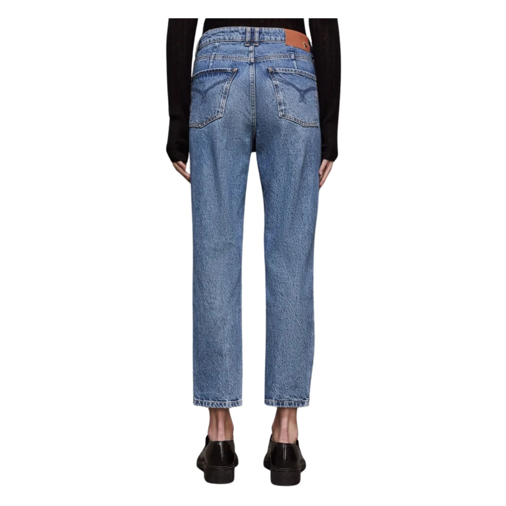 PATRIZIA PEPE Blauwe Denim Sigaret Jeans Blue Dames