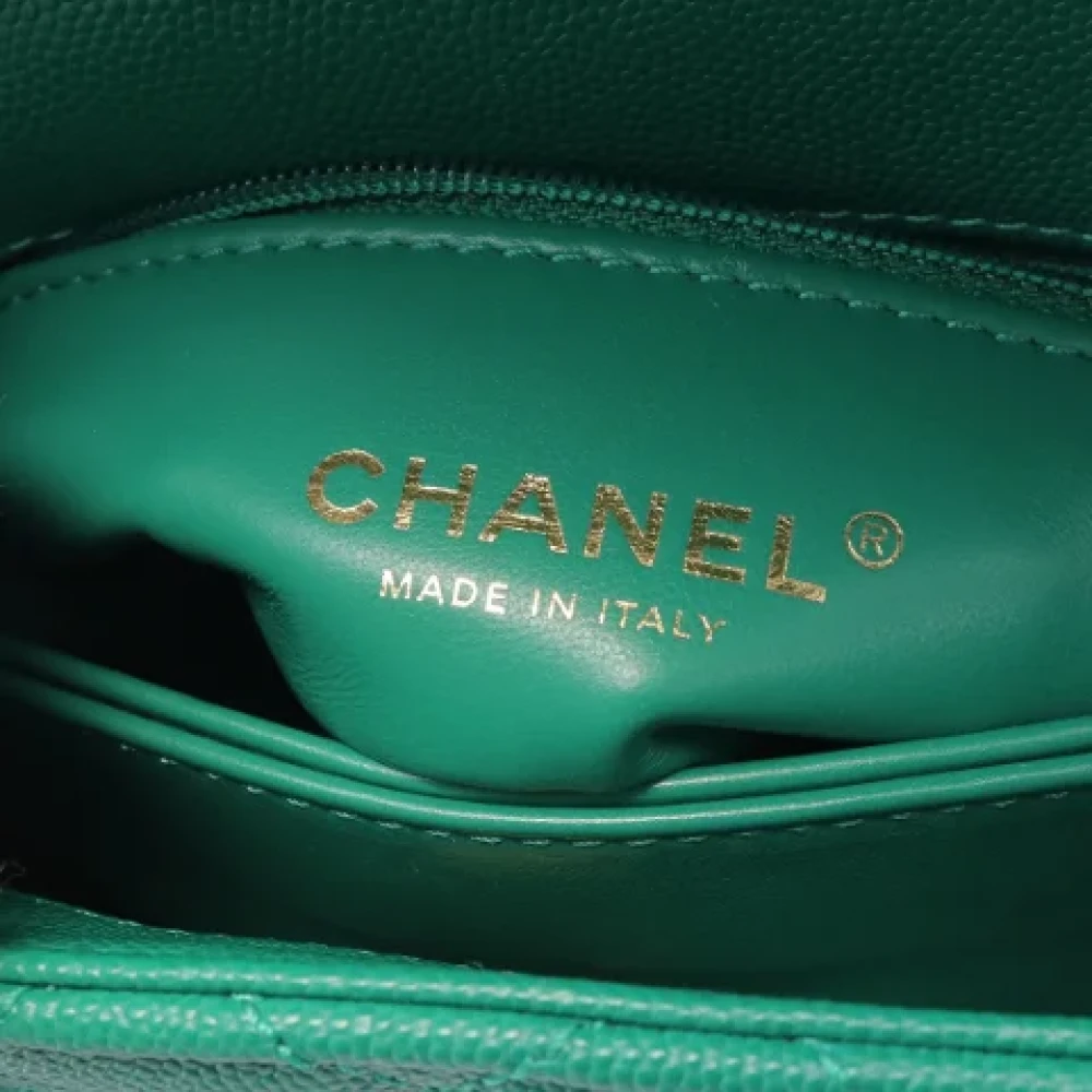 Chanel Vintage Pre-owned Fabric chanel-bags Green Dames