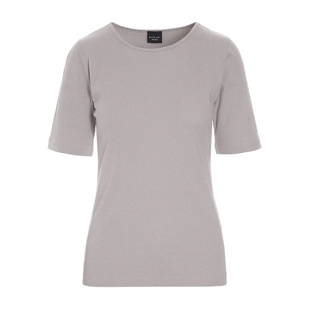 Bitte Kai Rand Ribgebreide Blouse in Opal Grey Gray Dames