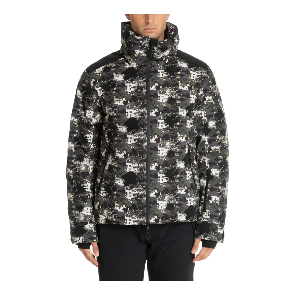 Emporio Armani EA7 Abstract Multicolor Ski Jas met Rits Multicolor Heren