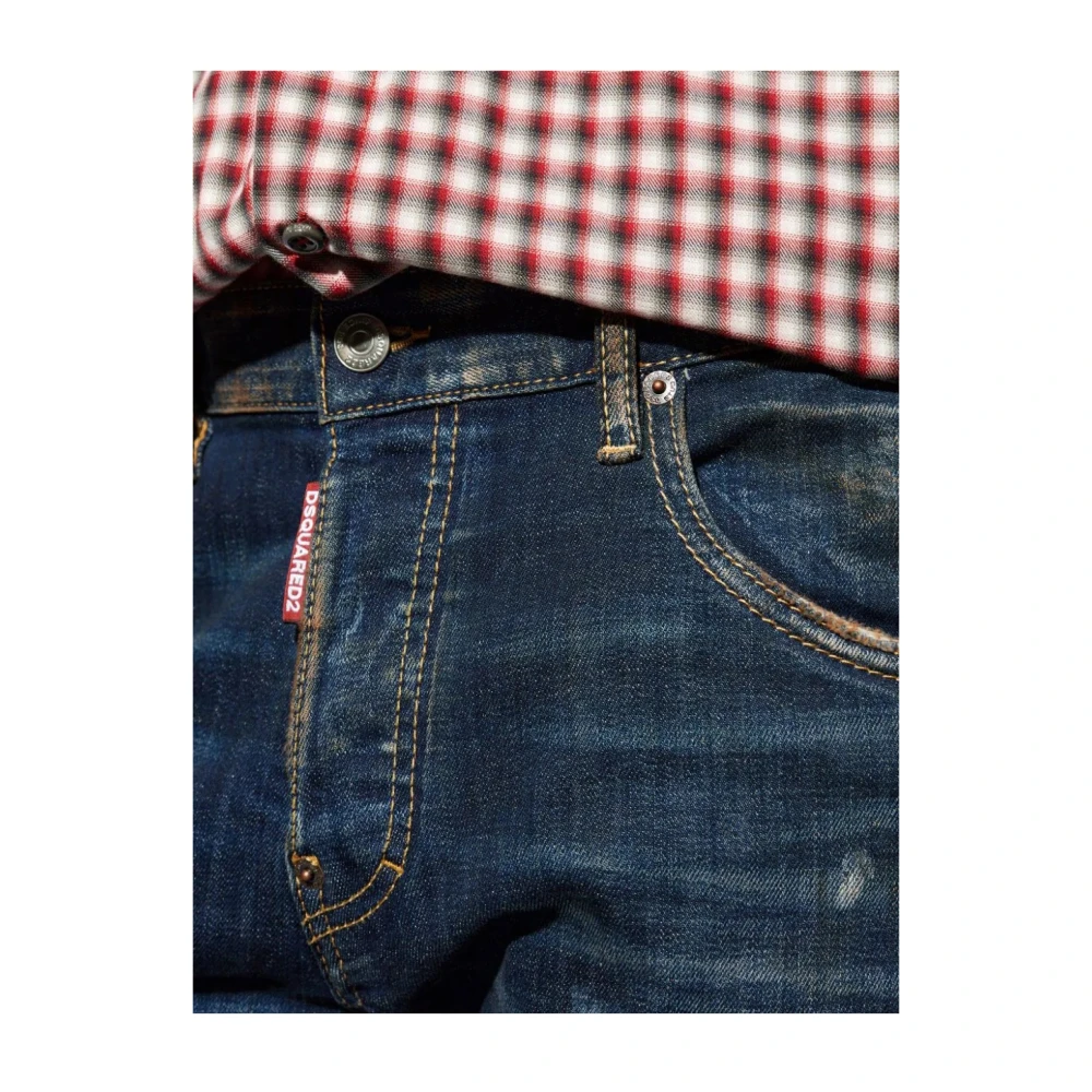 Dsquared2 Stijlvolle herenbroeken voor Aw24 Blue Heren