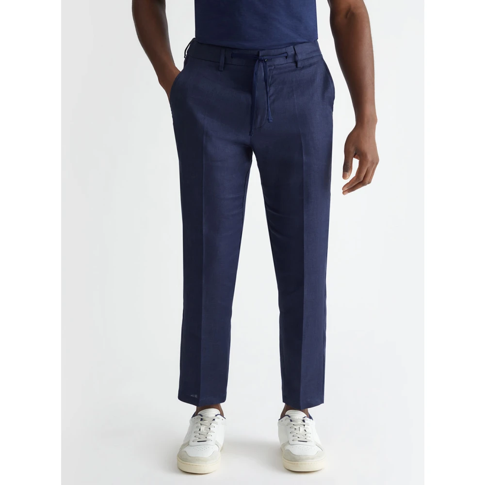 Liu Jo Navy Blauwe Chino Broek Blue Heren